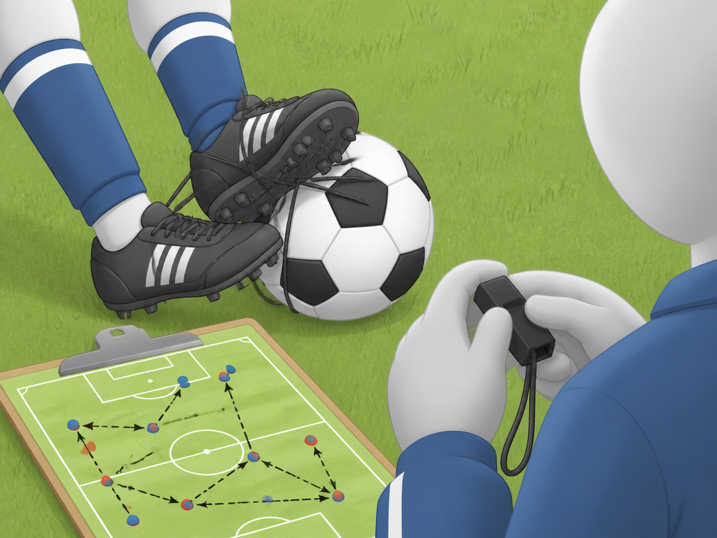 Inappropriate youth soccer drill causing frustration for a beginner player.
