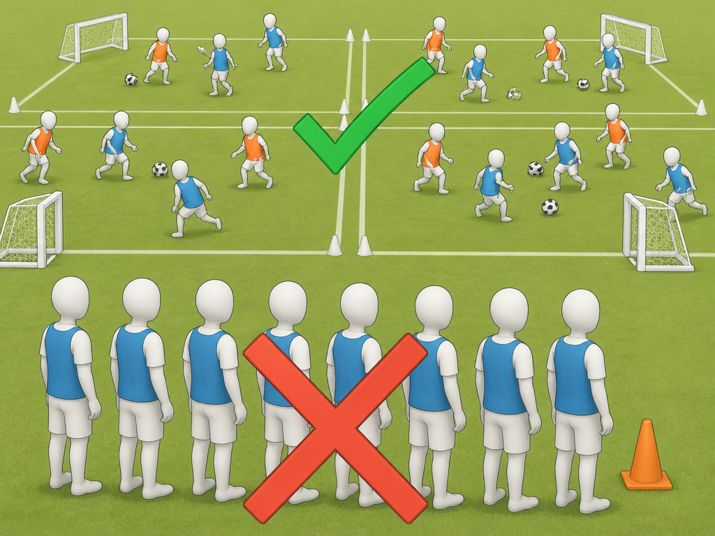Infographic on avoiding common youth football size and selection mistakes.