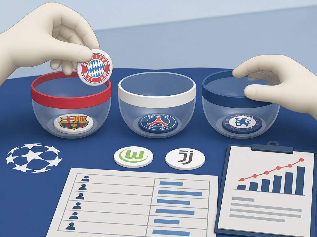 UEFA Women's Champions League club coefficient seeding pots diagram