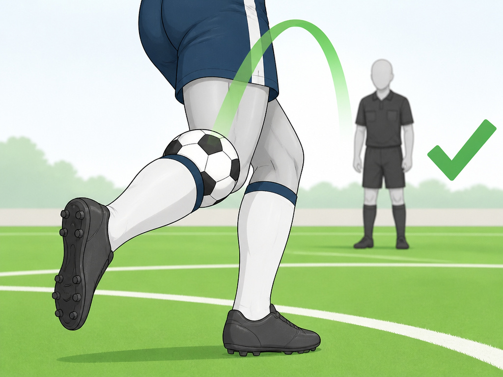 Rainbow flick soccer move legal football skill cartoon illustration