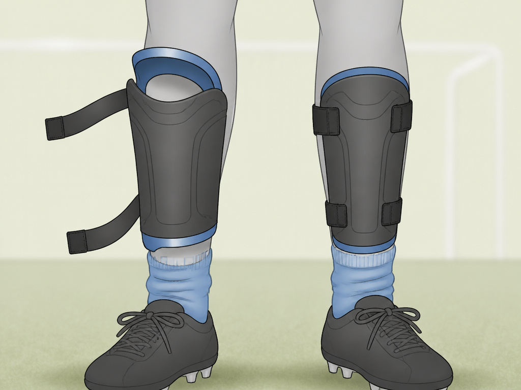 Correct vs. Incorrect youth shin guard sizing for proper safety and fit.